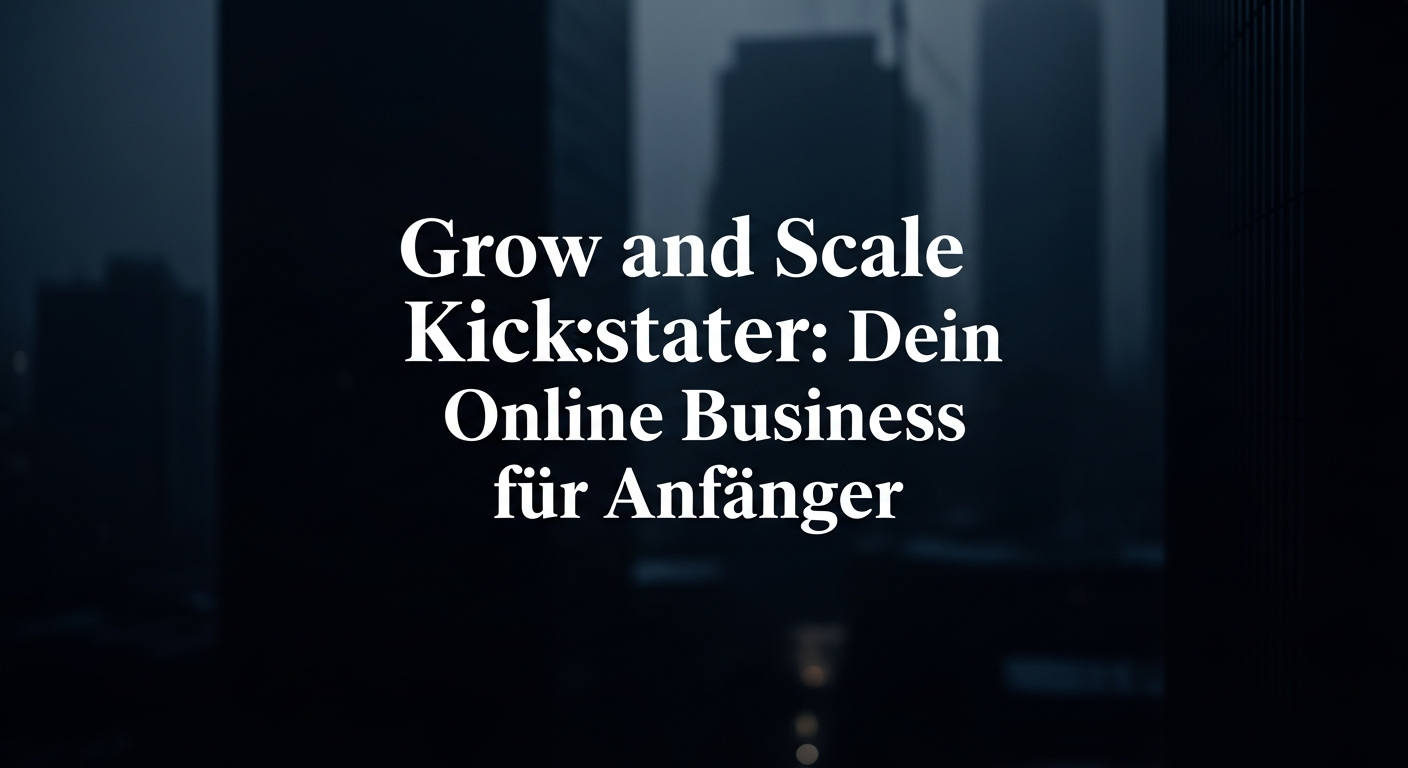 Grow and Scale Kickstarter: Dein Online Business für Anfänger