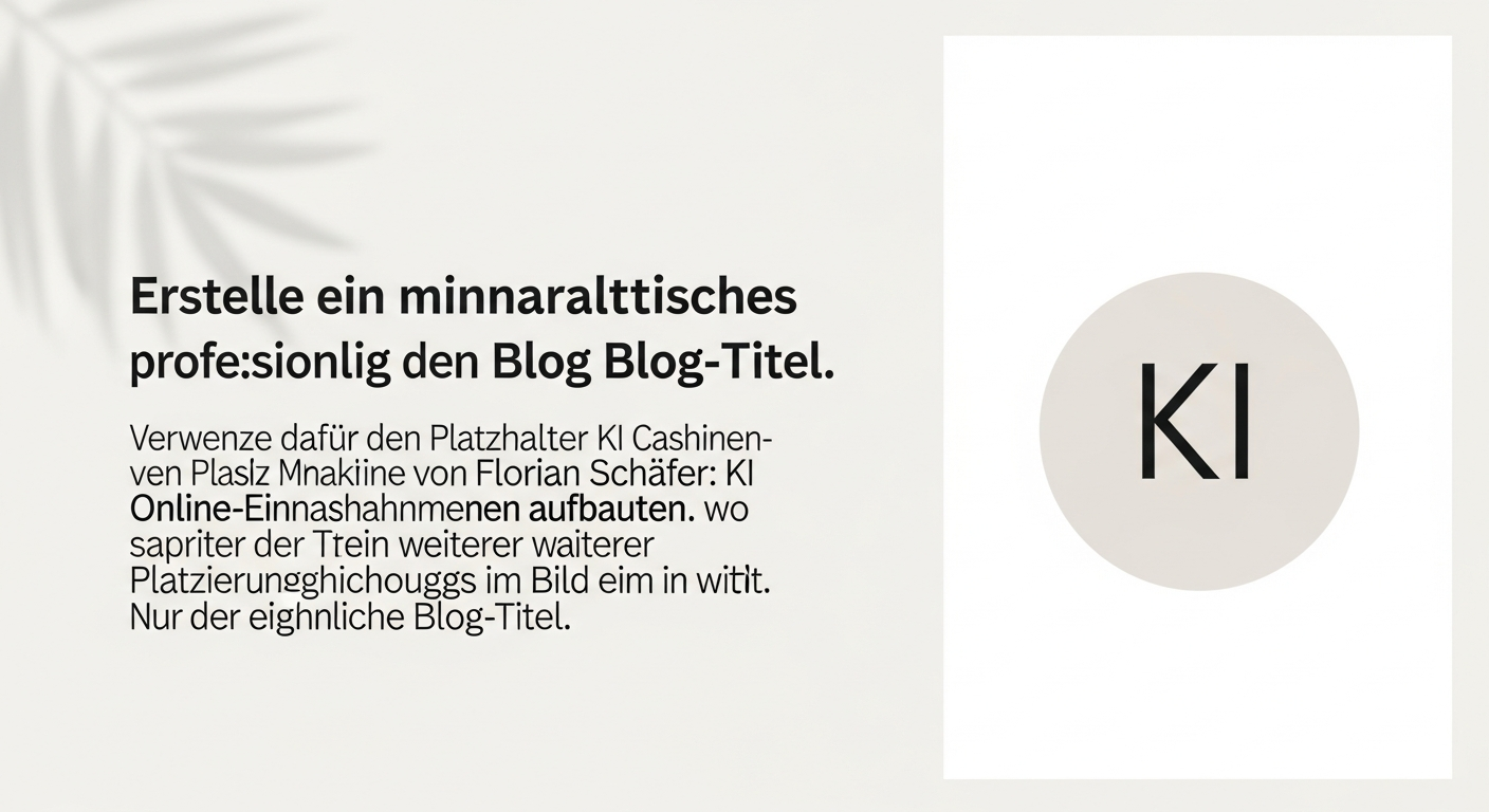 KI Cash Machine von Florian Schäfer: KI Online-Einnahmen aufbauen