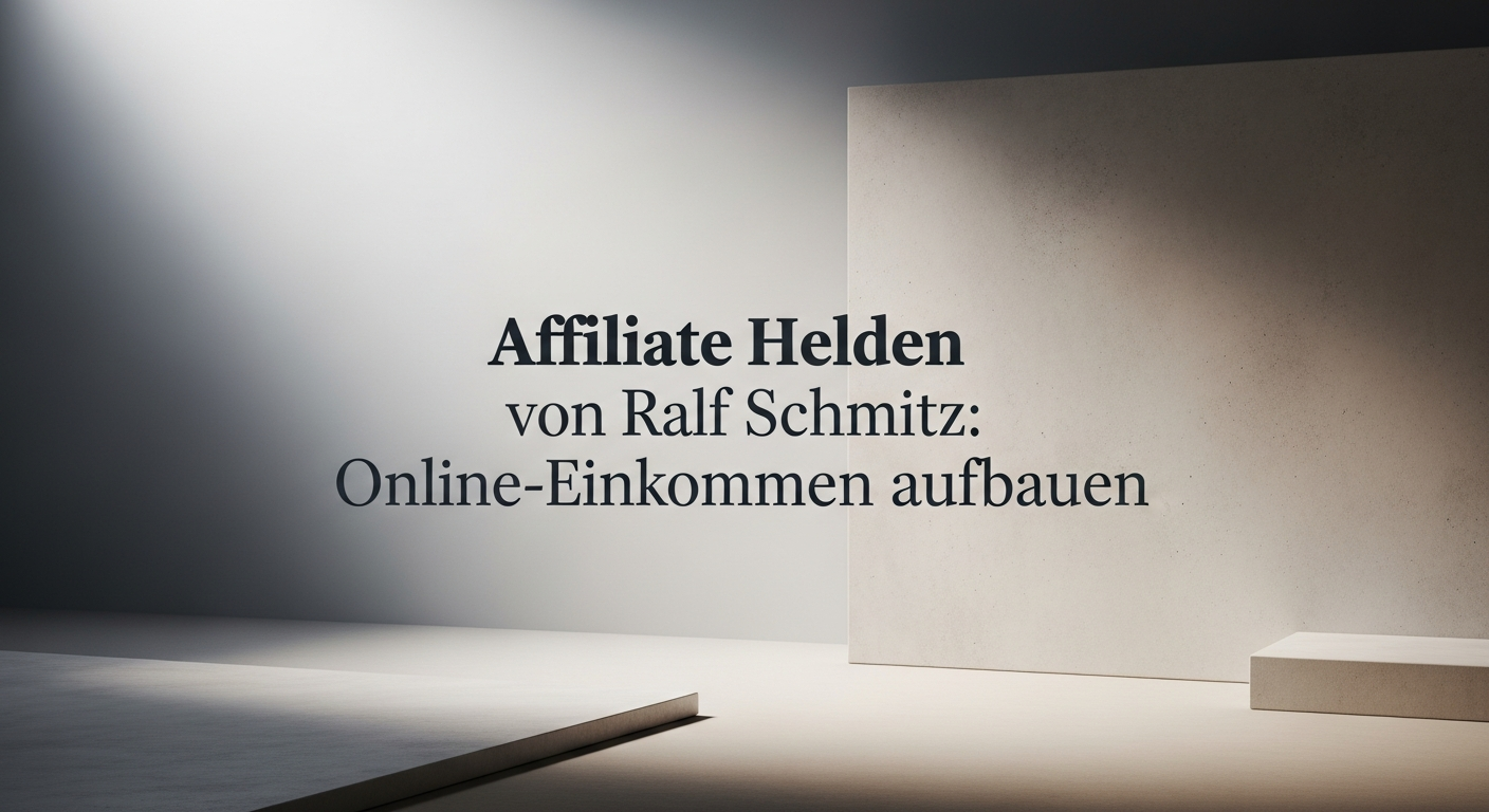 Affiliate Helden von Ralf Schmitz: Online-Einkommen aufbauen