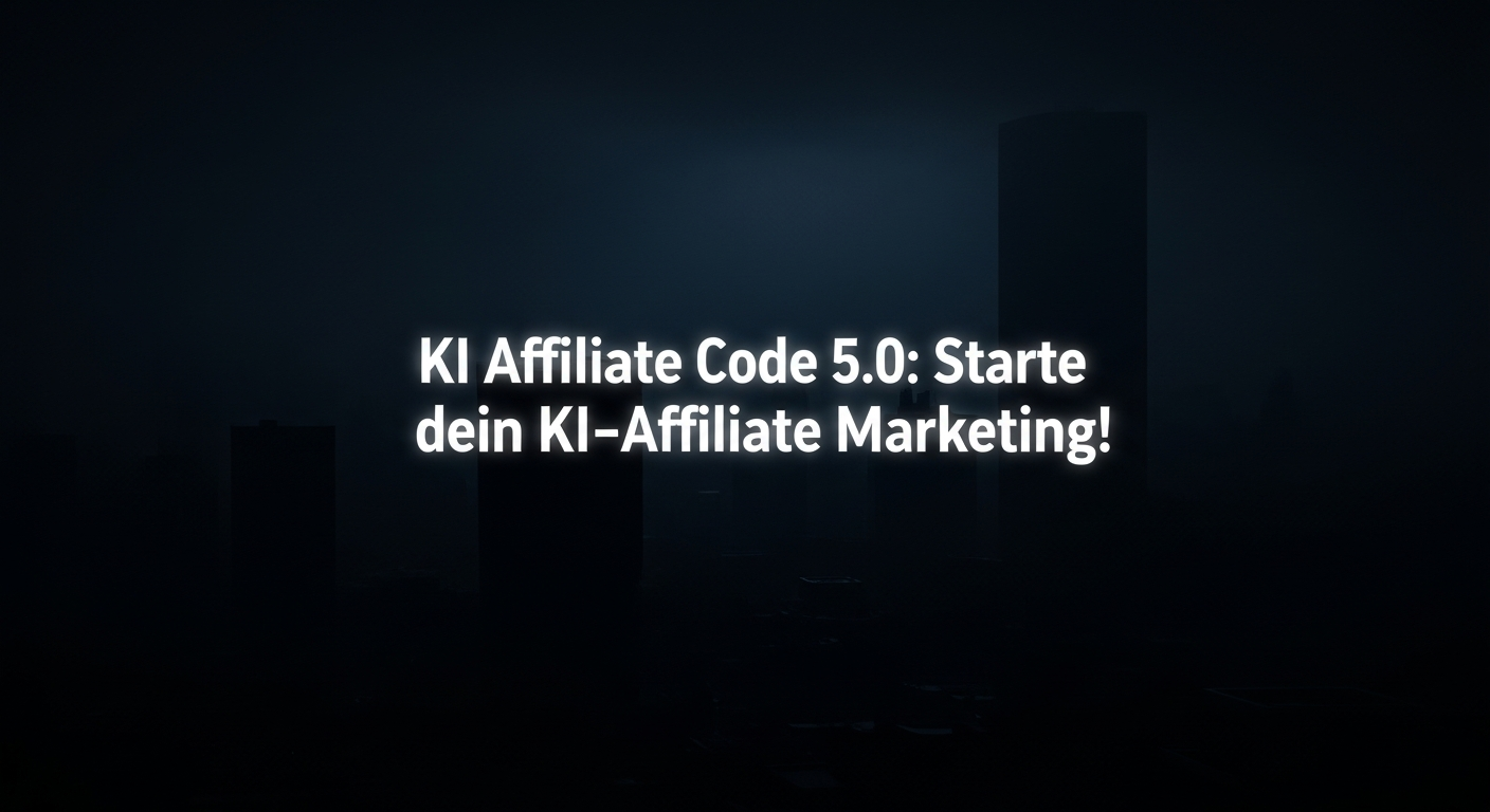 KI Affiliate Code 5.0: Starte dein KI-Affiliate Marketing!