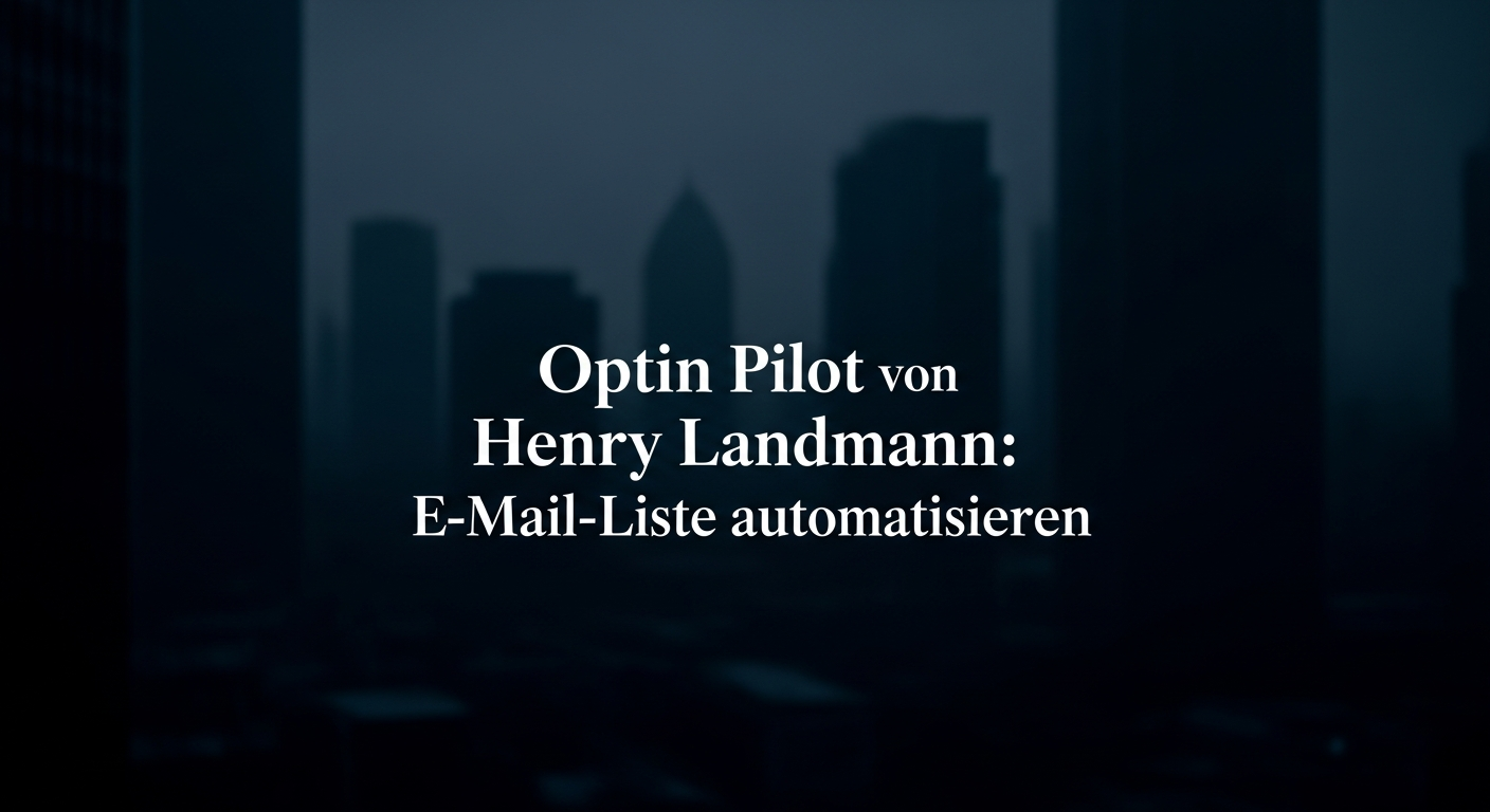 Optin Pilot von Henry Landmann: E-Mail-Liste automatisieren