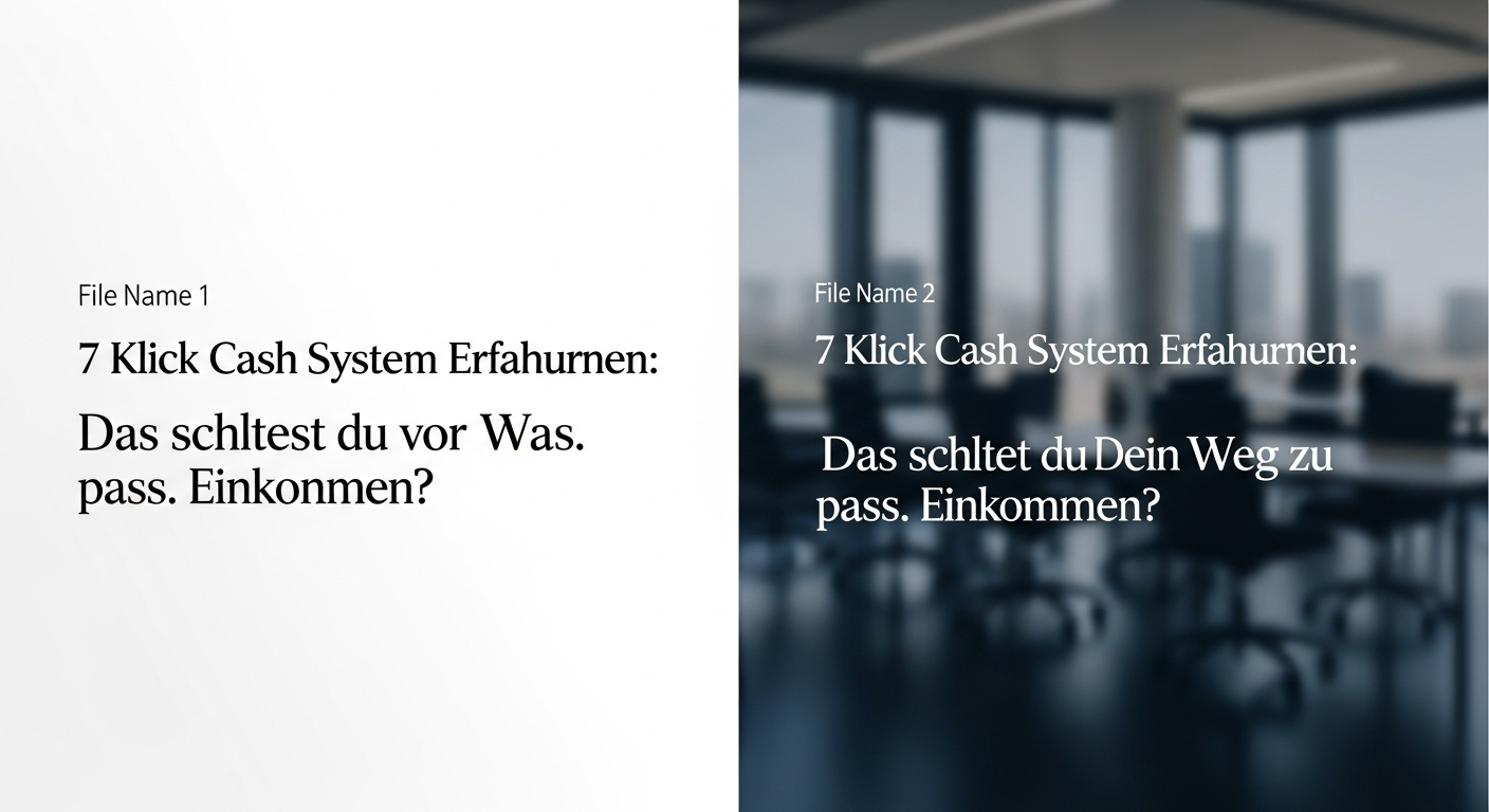 7 Klick Cash System Erfahrungen: Dein Weg zu pass. Einkommen?